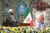 تصاویر/ مراسم چهلم شهید «علی لاریجانی» در قم