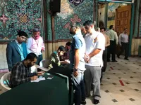 فیلم/ گزارشی از حوزه رأی گیری مسجد جامع نارمک