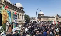 فیلم/ مراسم تشییع پیکر سردار شهید «علی شادمانی» در همدان