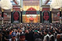 تصاویر/ حال و هوای حرم حضرت ابوالفضل(ع) در شب اربعین حسینی