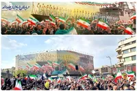 فیلم/بدرقه شهیدان لاریجانی، سلیمانی و شهدای ناوشکن دنا