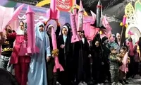 فیلم/ شبِ صورتی میدانِ شهدای ذهاب رشت