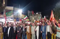 تداوم میدان داری مردم ایلام در شب ۲۱۷
