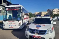 اعزام نخستین تیم‌های درمانی اورژانس همدان به مراسم تشییع رهبر شهید