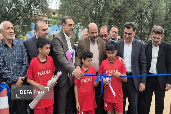 افتتاح چمن مصنوعی مجتمع ورزشی شهید بردبار نکا با اعتبار ۴۲ میلیارد ریال
