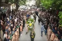 فیلم/ آیین تشییع پیکر پاک و مطهر شهید تخریب‌چی «محمدی» در سنقروکلیایی