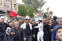 مراسم استقبال و تشییع دو شهید جنگ رمضان در قلعه‌گنج و جیرفت برگزار شد