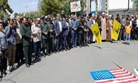 راهپیمایی اهالی بردسکن در حمایت از سپاه پاسداران+ تصاویر