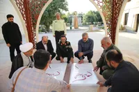 تجدید میثاق هیئت فرماندهی قرارگاه منطقه شمال‌غرب نزسا با شهدای گمنام مرکز فرهنگی دفاع مقدس ارومیه