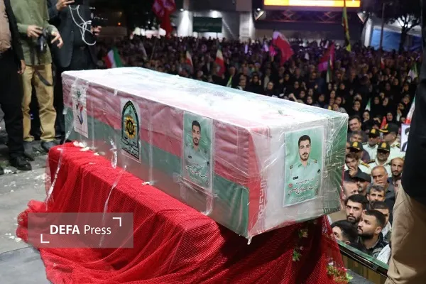 برگزاری مراسم وداع با پیکر ۲ شهید مدافع امنیت در مازندران