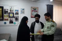 دیدار فرمانده انتظامی رشت با خانواده شهید پورابراهیم