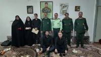 دیدار فرمانده سپاه حضرت روح‌الله استان مرکزی با خانواده شهیدان قاسم عزیزی و محمدعلی محرابی