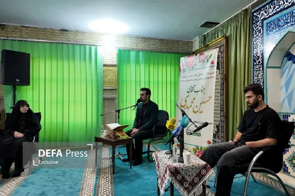 دیدار جامعه قرآنی با جانباز حسین محمدی