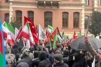 Turkish People Support Iran by Rallying in Front of the Consulate