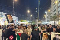 فیلم/ محل شهادت سید حسن نصرالله در شب تشییع تاریخی