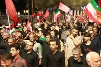 تصاویر/«حسین(ع) تا ابد پابرجاست»؛ فریاد حماسی مردم سمنان در شام اربعین