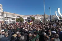 تصاویر/ تشییع باشکوه شهدای مرزبانی استان ایلام