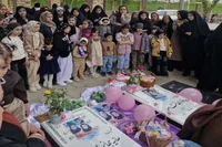 جشن روز دختر در گلزار شهدای بوئین‌زهرا برگزار شد