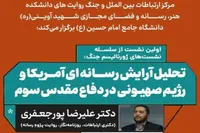 کارگاه «تحلیل آرایش رسانه‌ای آمریکا و رژیم صهیونی در دفاع مقدس سوم» برگزار می‌شود