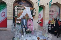 پیوند مشترک زوج‌ جوان در موزه دفاع مقدس و مقاومت مازندران