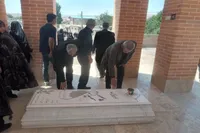 دسته عزاداری اربعین در جوار یادمان شهید گمنام شهرک بکندی برگزار شد