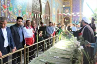 آیین گلباران مزار شهدای سوم خرداد در قم برگزار شد