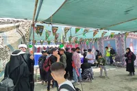 تصاویر/ استقبال و اسکان و پذیرایی از زائران پیاده امام رضا (ع) در مواکب بین راهی خراسان شمالی