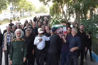 تشییع و خاکسپاری پیکر جانباز شهید مجیدی در درچه اصفهان