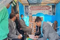 برپایی میز خدمت تعویض اسناد دفترچه‌ای در گلزار شهدای کرمان