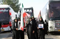 فیلم / اعزام کاروان شرکت کنندگان در مراسم بدرقه و تشییع پیکر امام شهید در کرمانشاه
