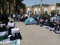 فیلم/ اجتماع دانشگاهیان کشور در حمایت از خیزش سراسری دانشجویان آمریکایی حامی فلسطین