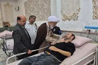 دیدار مسئول حوزه نمایندگی ولی فقیه در بنیاد شهید و امور ایثارگران خراسان رضوی با جانبازان مرکز توانبخشی امام خمینی (ره)