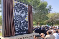فیلم/ رونمایی از تندیس سپهبد شهید «غلامعلی رشید» در میدان رودبند دزفول