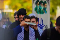 فیلم/ اعزام کاروان پیاده‌روی دانشجویان البرز به مراسم تشییع پیکر رهبر شهید