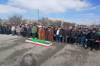 تشییع پیکر مطهر شهید مدافع امنیت در بخش گواور گیلانغرب