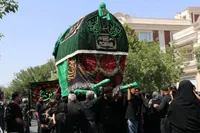 تصاویر/ آیین کهن نخل گردانی و هیئت عزاداری شهرک احتشامیه اراک