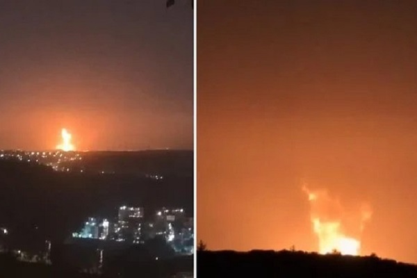 Explosion of Ammonium Perchlorate Tanks and Arrow Missiles Deep in the Occupied Territories Explosion of Ammonium Perchlorate Tanks and Arrow Missiles Deep in the Occupied Territories