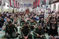 هم‌نوایی جاماندگان از تشییع رهبر شهید در بیرجند؛ تجدید بیعت با آرمان‌های انقلاب+ تصاویر