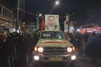 تصاویر/ وداع با پیکر شهید «خالقی» در زنجان