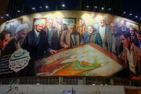 علی(ع) فخر ایرانیان بر دیوار میدان ولیعصر