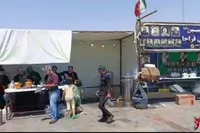 فیلم + خدمت‌رسانی موکب‌های شهرستان قزوین به زائران آقای شهید ایران