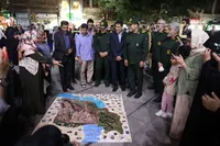 تصاویر/ بازدید سردار بهاریان از غرفه‌های هنری میدان امام همدان