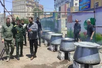 پخت ۴۰۰۰ پرس غذای نذری در میانه
