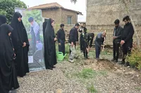 کاشت نهال امید در منزل شهید جنگ رمضان