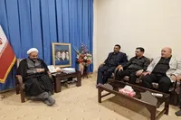 دیدار نماینده گروه مجاهدین «عصائب اهل الحق» کشور عراق با نماینده ولی‌فقیه دراستان وامام جمعه ایلام