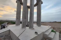 تصاویر/ روند عملیات اجرایی یادمان شهید گمنام در شهرک الغدیر شهرستان بجنورد