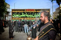 تصاویر/ حرکت دسته زینبیه اعظم زنجان در یو‌م‌الزینب