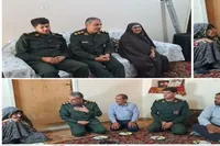 فرمانده سپاه بافت با خانواده سه شهید بزنجان دیدار کرد