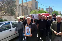 تشییع پیکر پهلوانی که نامش در تاریخ ایثار البرز ماندگار شد