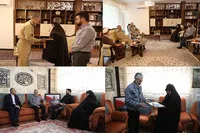 دیدار دریادار سیاری با خانواده شهیدان «نصیرزاده» و «دره‌باغی»